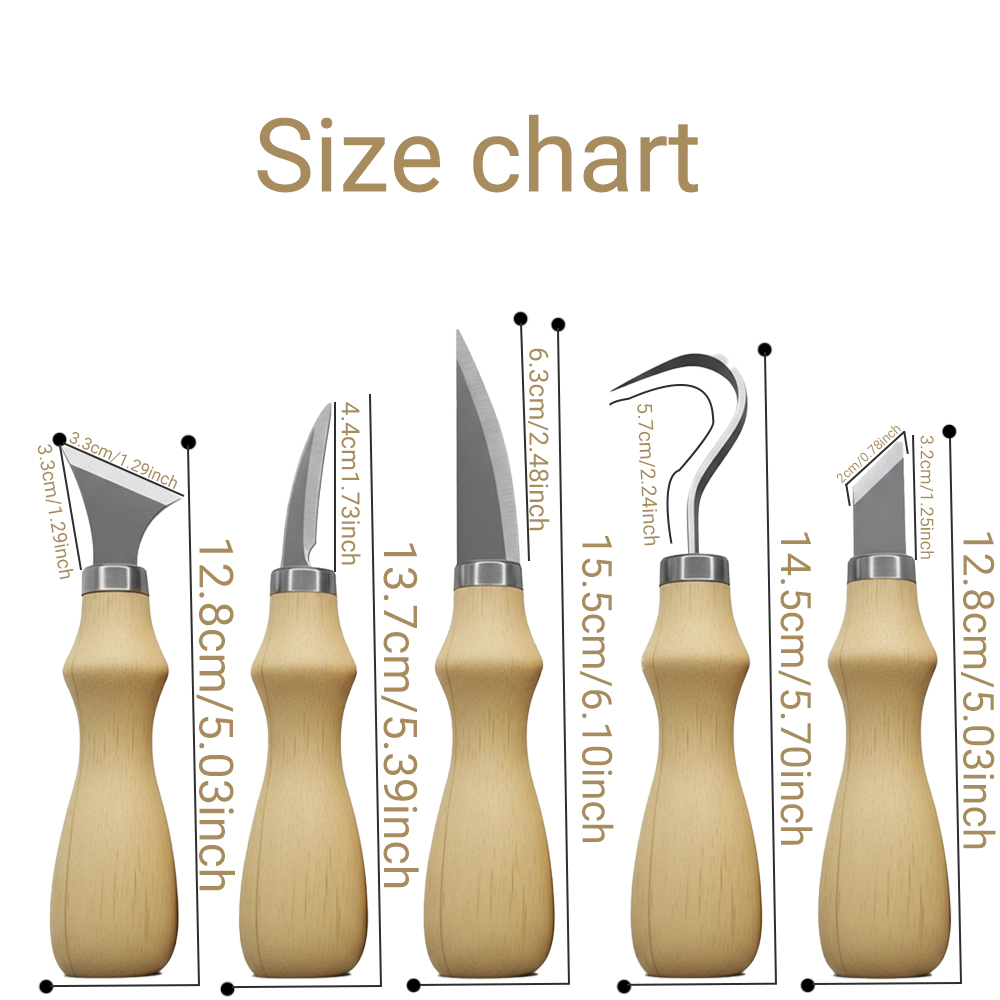 5PC Wood Carving Tools Set wit - огляд і ціна Art Craft Kit