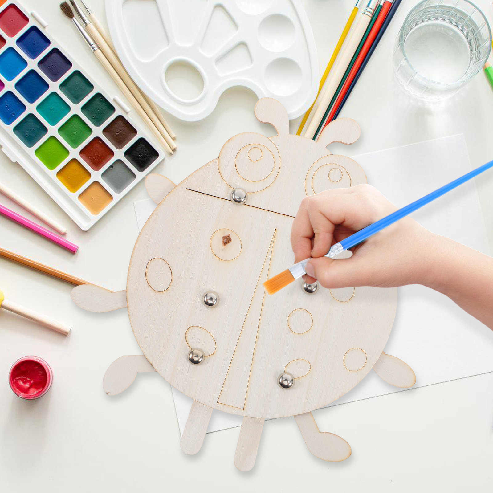 6Pcs Wooden Ladybug Blank Shap - огляд і ціна Art And Craft For Nursery