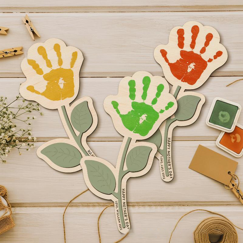 Blank Handprint Wood Flower Pl - огляд і ціна Art And Craft For Nursery