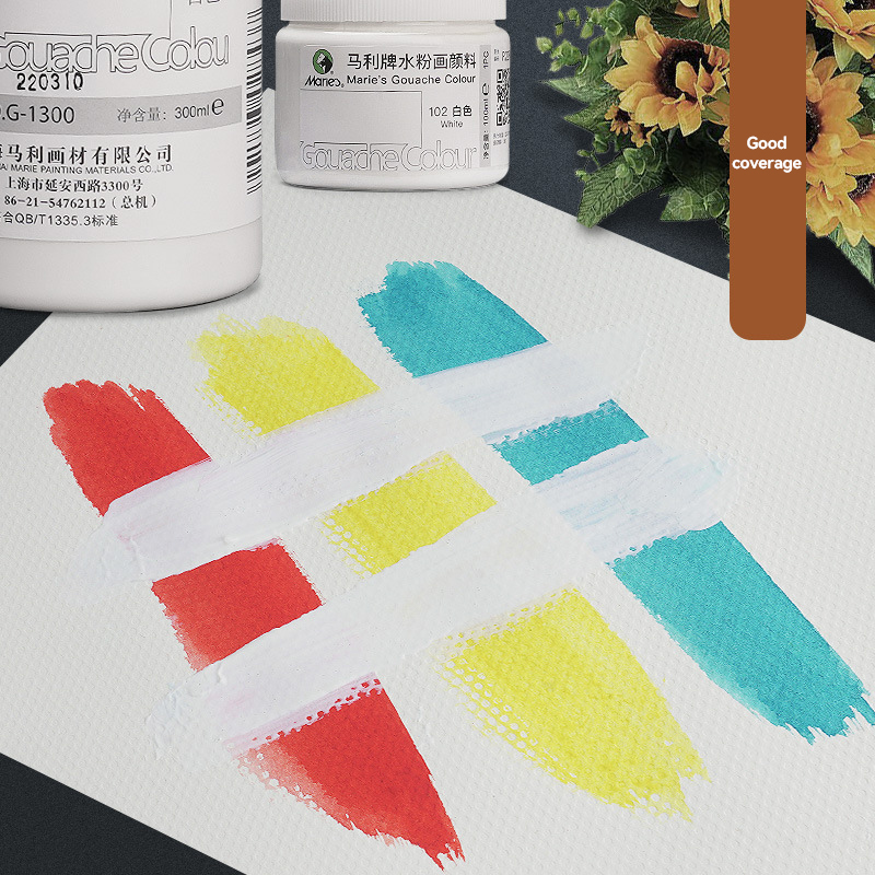 White Gouache Paint 100ml/300m - огляд і ціна Gouache Paint Set